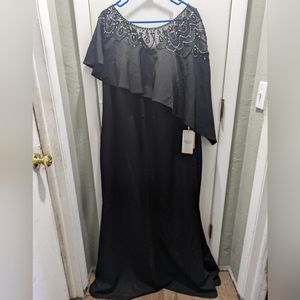 JJ's House Black Beaded Evening Wedding Dress NWT